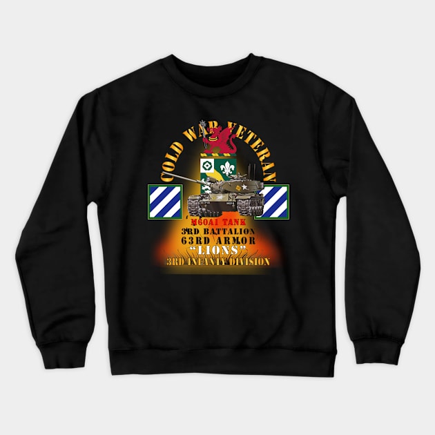 Cold War Vet - 3rd Bn 63rd Armor - 3rd Inf Div - M60A1 Tank  X 300 Crewneck Sweatshirt by twix123844